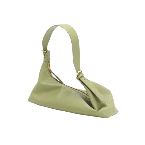 Women’s Korean-Style Underarm Bag – Genuine Cowhide Leather, Dumpling Shape, Medium Size