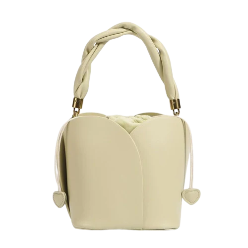 Women’s PU Leather Bucket Bag Set – Drawstring Closure, Multi-Style Use, Square Vertical Shape