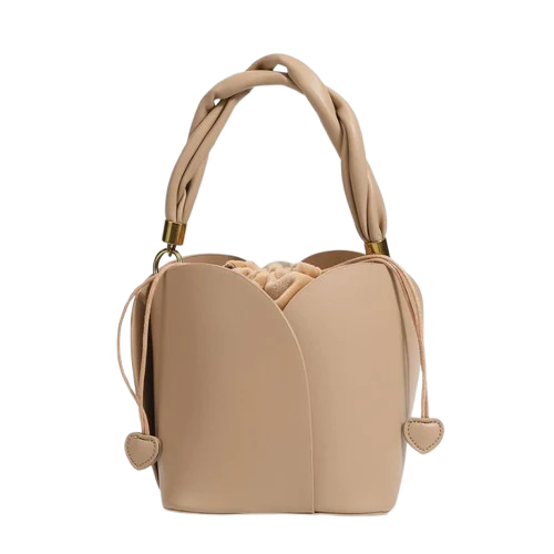 Women’s PU Leather Bucket Bag Set – Drawstring Closure, Multi-Style Use, Square Vertical Shape