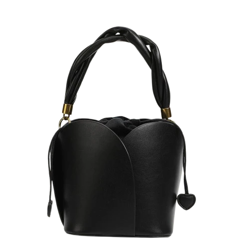 Women’s PU Leather Bucket Bag Set – Drawstring Closure, Multi-Style Use, Square Vertical Shape