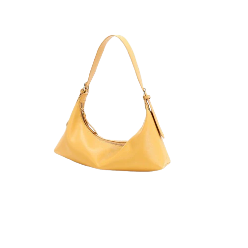 Women’s Korean-Style Underarm Bag – Genuine Cowhide Leather, Dumpling Shape, Medium Size