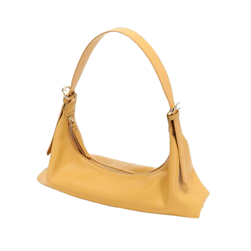Women’s Korean-Style Underarm Bag – Genuine Cowhide Leather, Dumpling Shape, Medium Size
