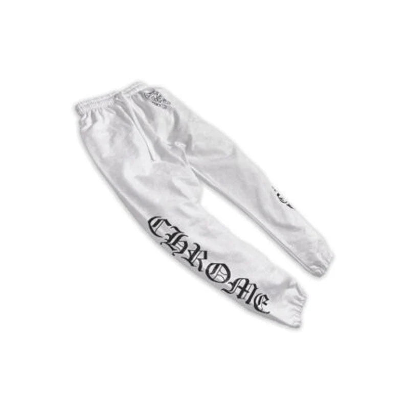 Chrome Hearts Plus Cross All Over Print Sweatpants – White Cotton Streetwear Pants
