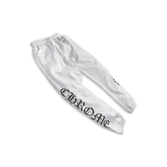 Chrome Hearts Plus Cross All Over Print Sweatpants – White Cotton Streetwear Pants