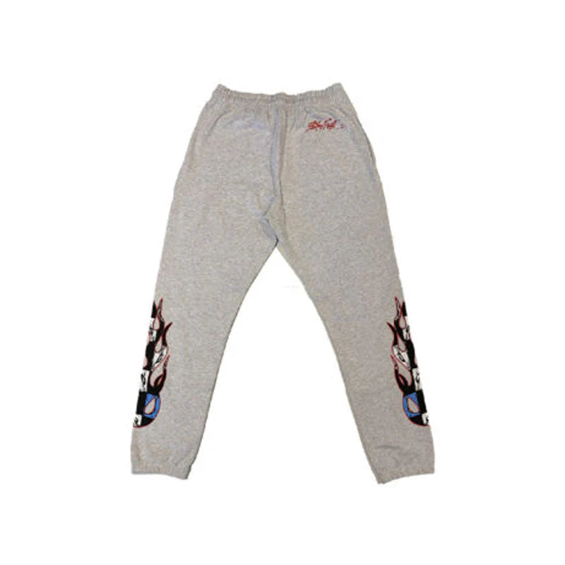 Chrome Hearts Matty Boy Brain Sweatpants – Heather Grey Tapered Fit