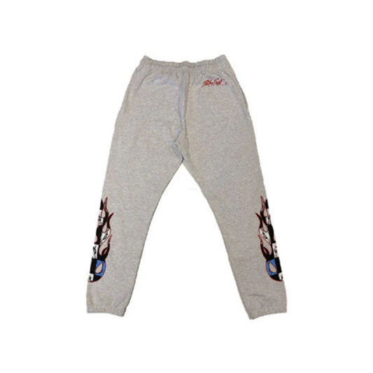 Chrome Hearts Matty Boy Brain Sweatpants – Heather Grey Tapered Fit